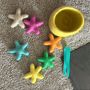 Lovevery felt stars and tweezers